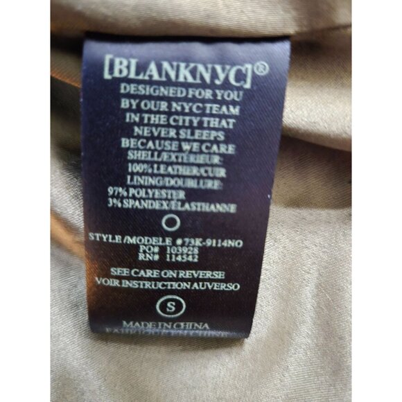 BLANK NYC Women's Leather & Polyester Moto Jacket Small - Picture 5 of 5